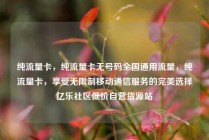 纯流量卡,纯流量卡无号码全国通用流量,纯流量卡,享受无限制移动通信服务的完美选择亿乐社区低价自营货源站