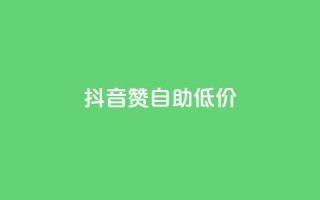 抖音赞自助低价 - 获取抖音点赞服务,价格优惠自助操作!
