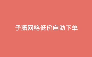 子潇网络低价自助下单 - 潇网络推出自助下单服务,低价更实惠~