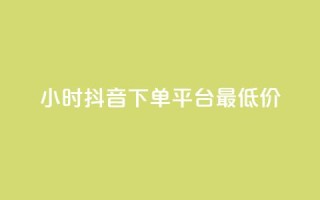 24小时抖音下单平台最低价 - 24小时抖音快速下单,平台最优惠价格!