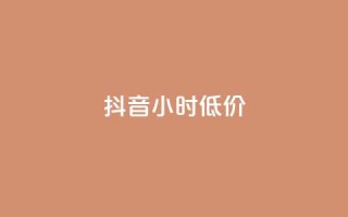 抖音24小时低价 - 抖音24小时限时特惠优惠!