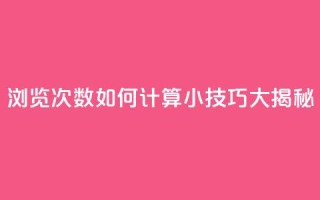 浏览次数如何计算?SEO小技巧大揭秘