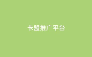 卡盟推广平台 - 卡盟推广平台：助您事业繁盛的推广利器~