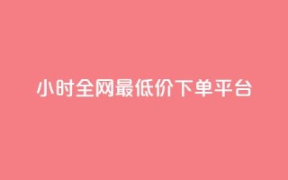 24小时全网最低价下单平台 - 24小时极速下单,全网最低价平台,躲开中间商赚差价~