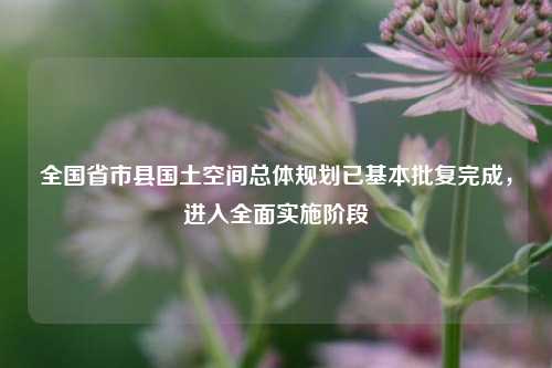 全国省市县国土空间总体规划已基本批复完成	，进入全面实施阶段  第1张