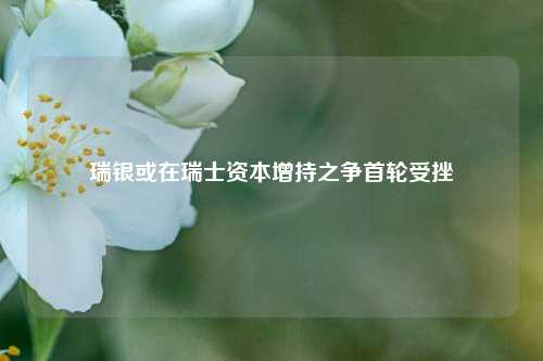 瑞银或在瑞士资本增持之争首轮受挫  第1张 瑞银或在瑞士资本增持之争首轮受挫  第1张