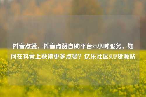 抖音点赞，抖音点赞自助平台24小时服务，如何在抖音上获得更多点赞？亿乐社区SUP货源站  第1张